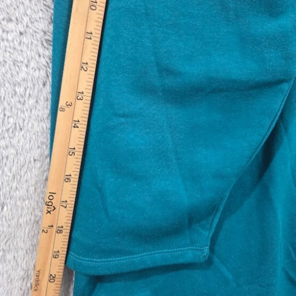 Roamans Fleece Zip Front Hoodie Tunic Women's 5X Teal Plus Size Long Sleeve - Picture 7 of 9